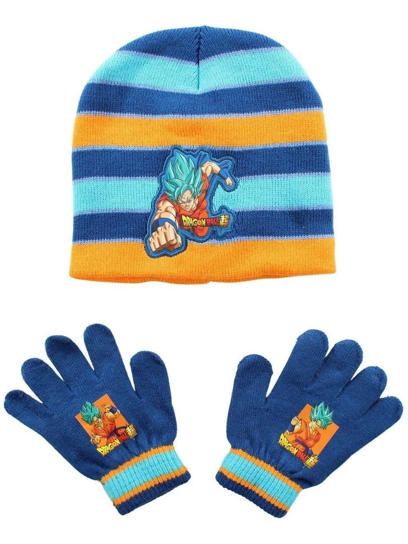 Dragon Ball Z Bonnet gant garçon Imprimé Dragon Ball Bleu marine