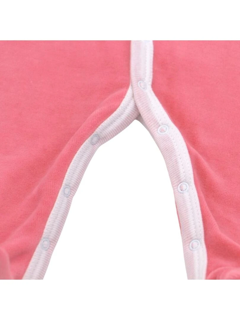 Pyjama velours   100% coton biologique   1 à 6 mois   Rouge