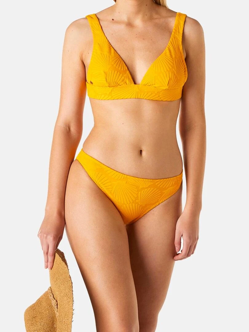 Haut de maillot triangle VOYAGE   Brigitte Bardot Bain   Jaune