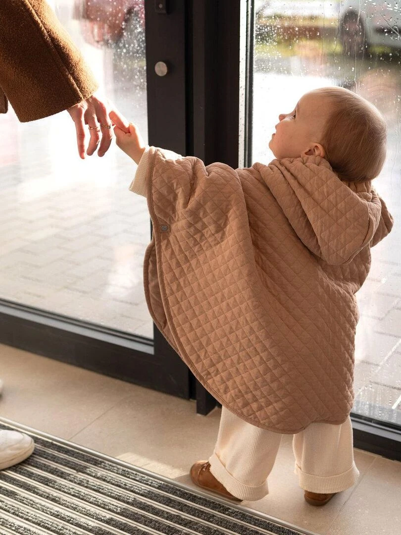 Bemini Poncho de voyage Pady Quilted et jersey   Beige clair