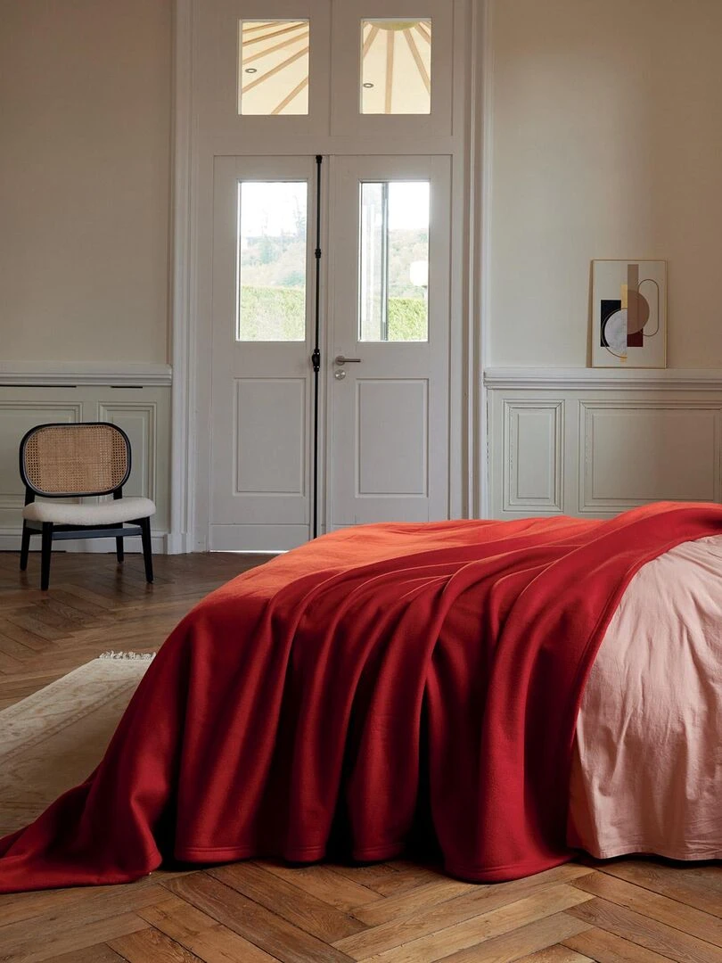 Couverture en polaire confort   Orange