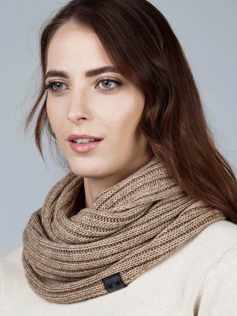 Snood Optima Fabriqué en Europe Marron