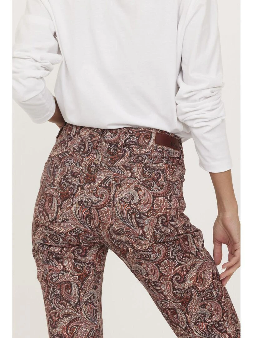 Lee Cooper   Pantalon coton slim LC135   Rouge brique