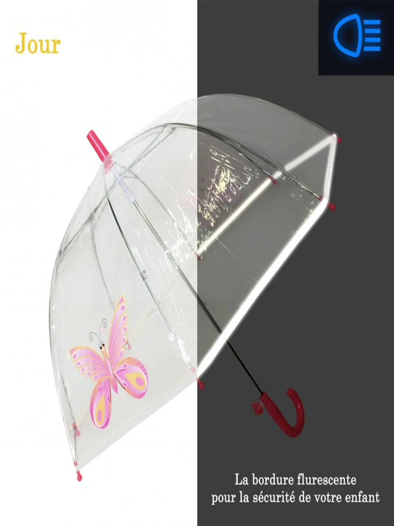 Parapluie Enfant Transparent  Papillon   N/A