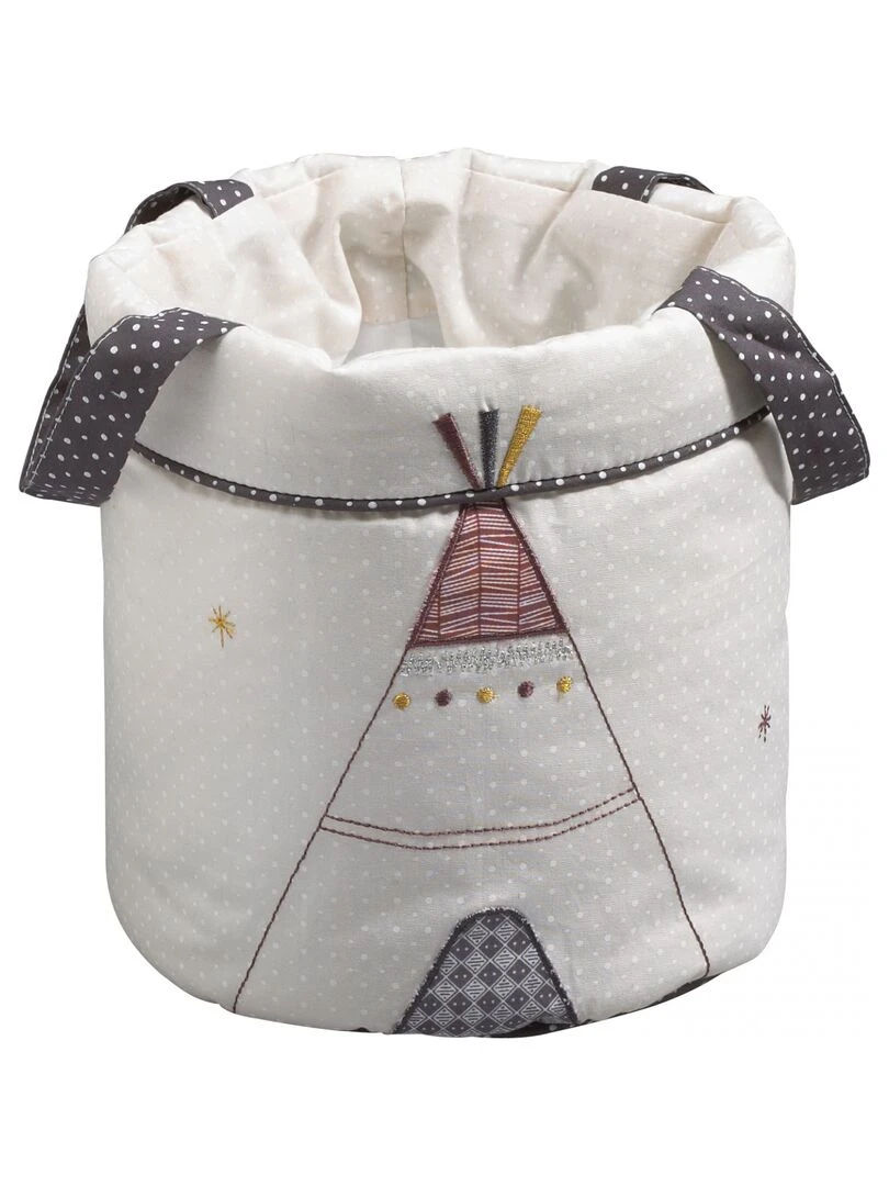 Lot de 3 paniers de toilette Timouki Ecru