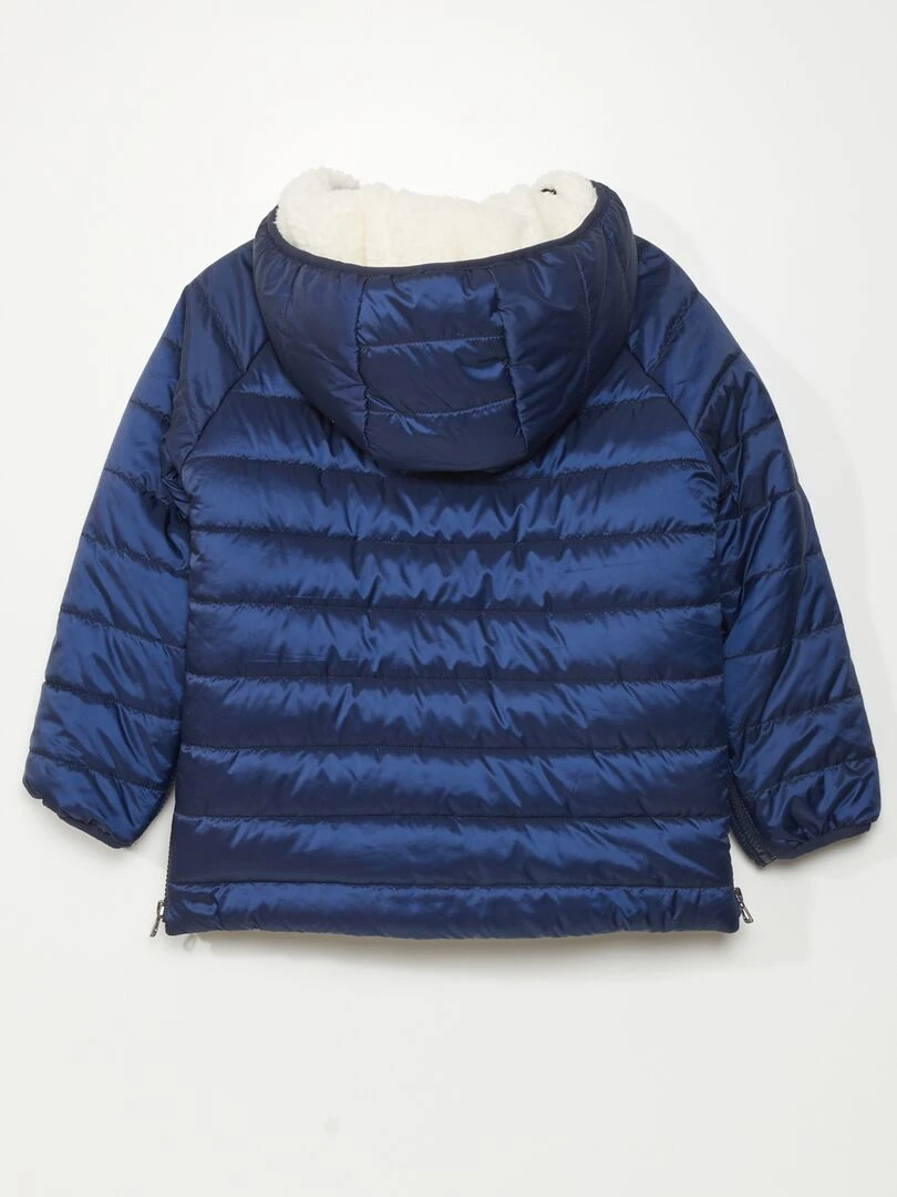 Doudoune matelassée à capuche   So Easy   Bleu marine