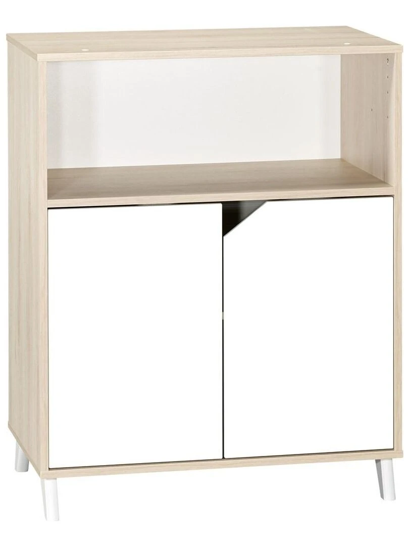 Commode à langer bébé en bois BABYPRICE Blanc Beige