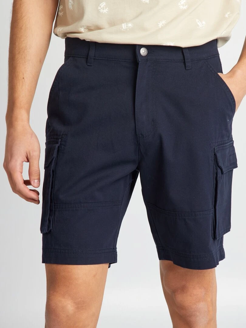 Short chino avec poches sur les côtés   Bleu marine