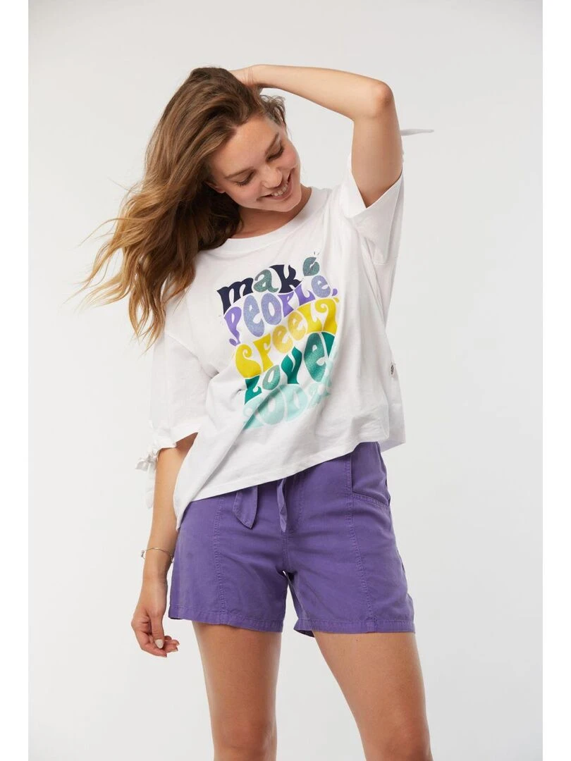 Lee Cooper   T shirt manches courtes coton regular AJI   Blanc