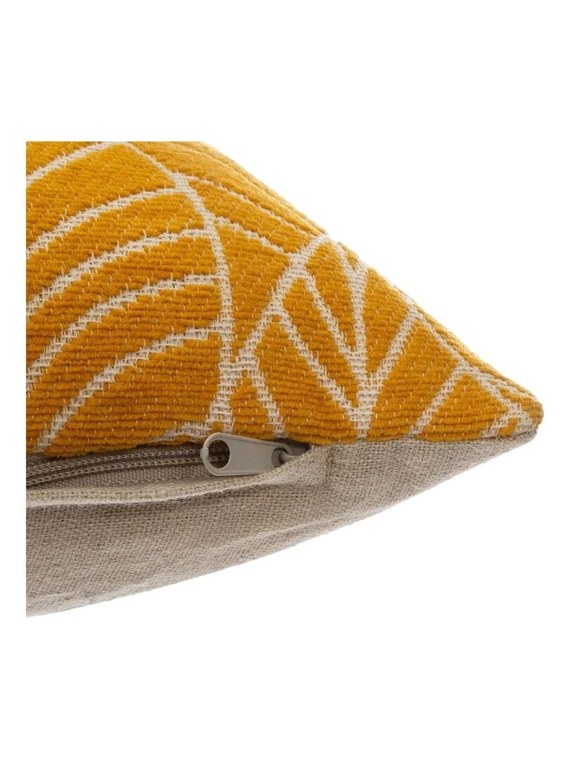 Housse de coussin 40x40 Feuille ocre   Jaune