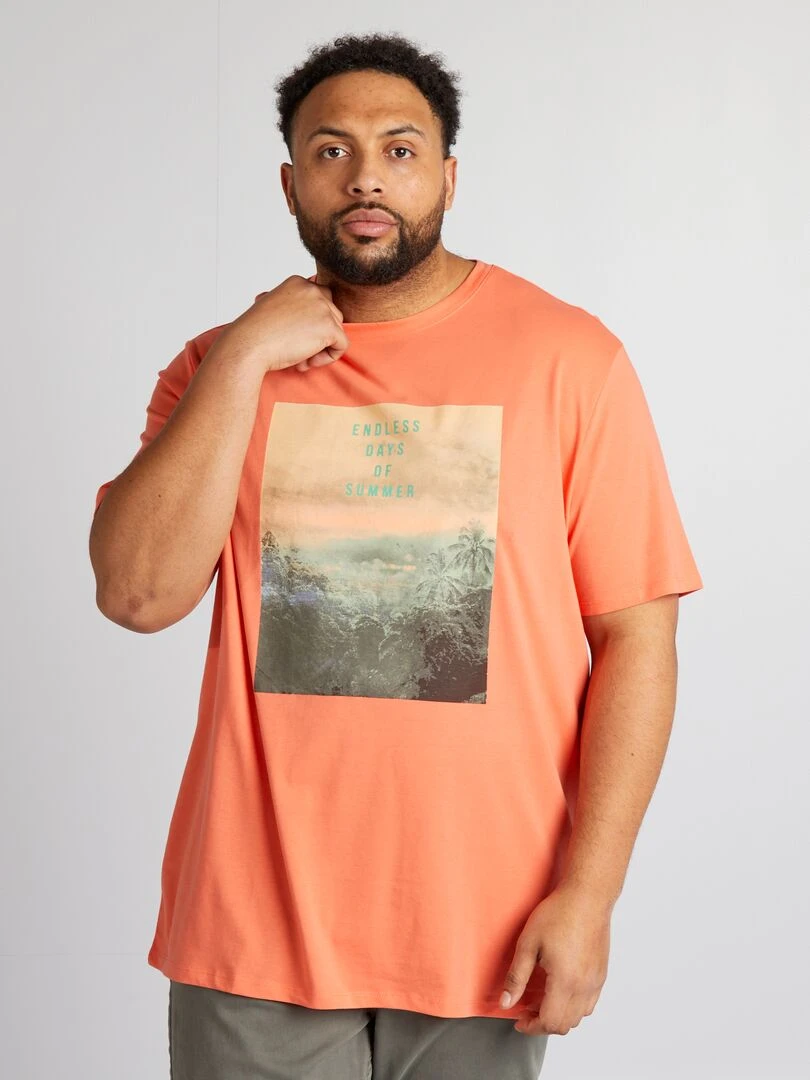 T shirt en maille jersey Orange