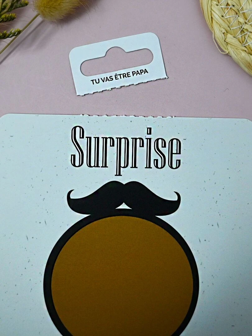 Carte à gratter   Tu vas être papa   Blanc