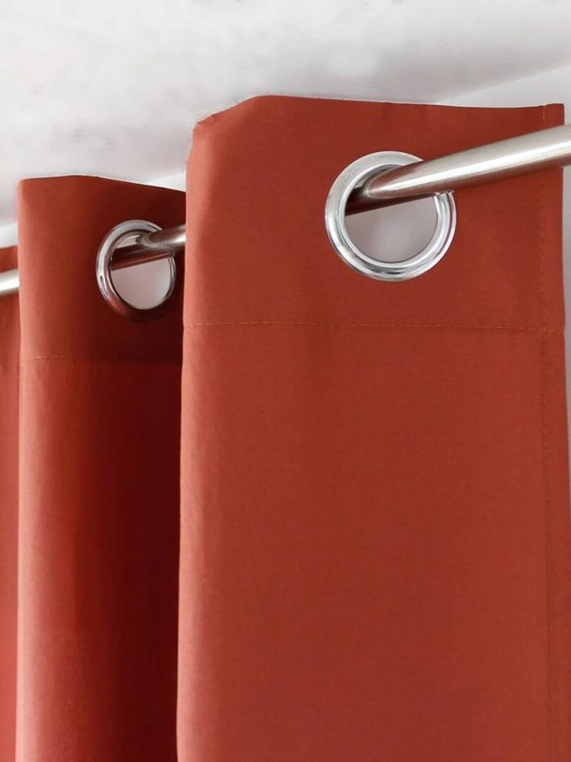 Rideau à œillets 140x240 Zoé terre cuite   Orange