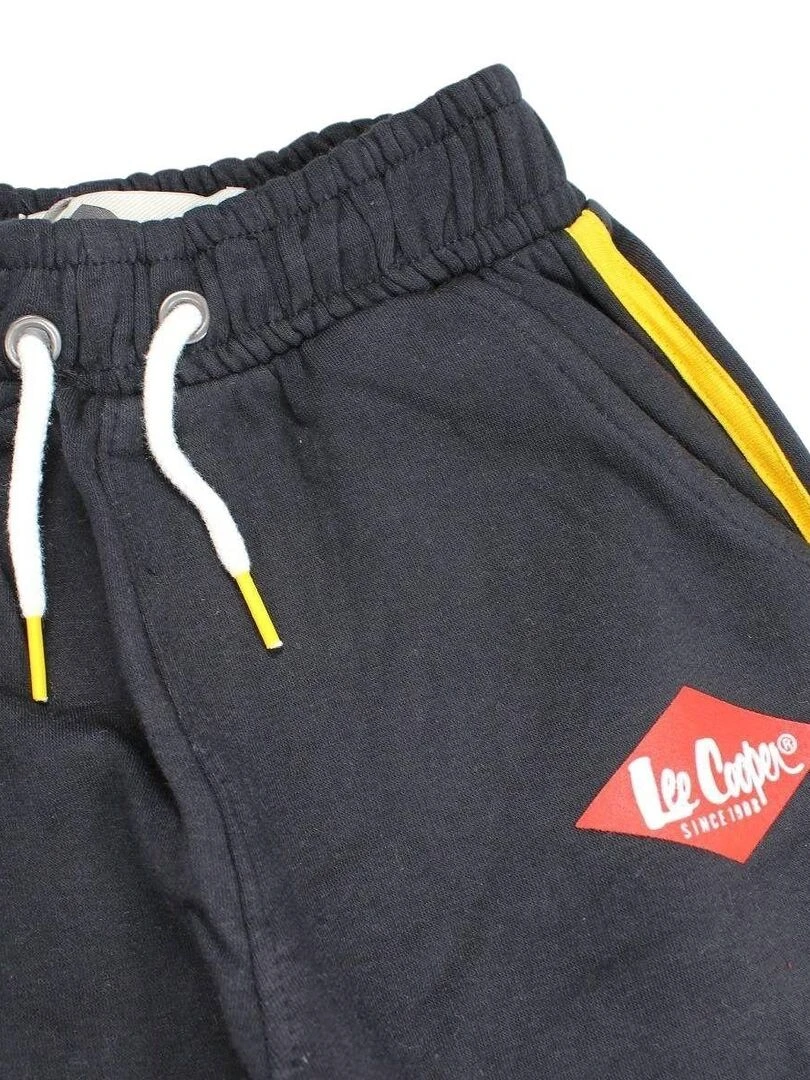 Lee Cooper   Pantalon garçon imprimé logo en coton   Noir