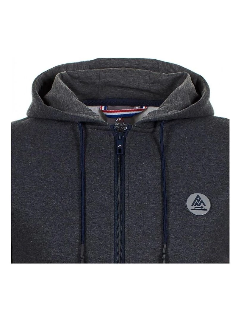 Sweat à capuche homme CARGENTIERE   PEAK MOUNTAIN   gris anthracite