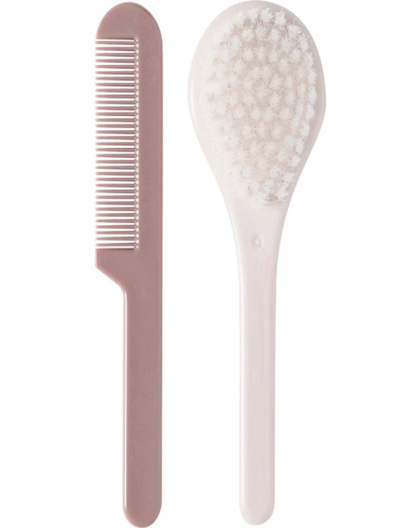 Set De Coiffure Peigne Et Brosse Bébé Rose Blossom Rose