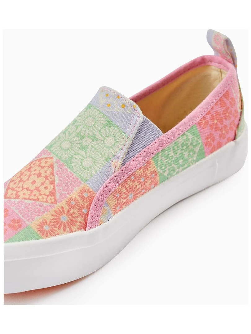 Chaussures en toile pour fille 'Slip On   Floral'  THE WAVE TRIBE   Rose clair