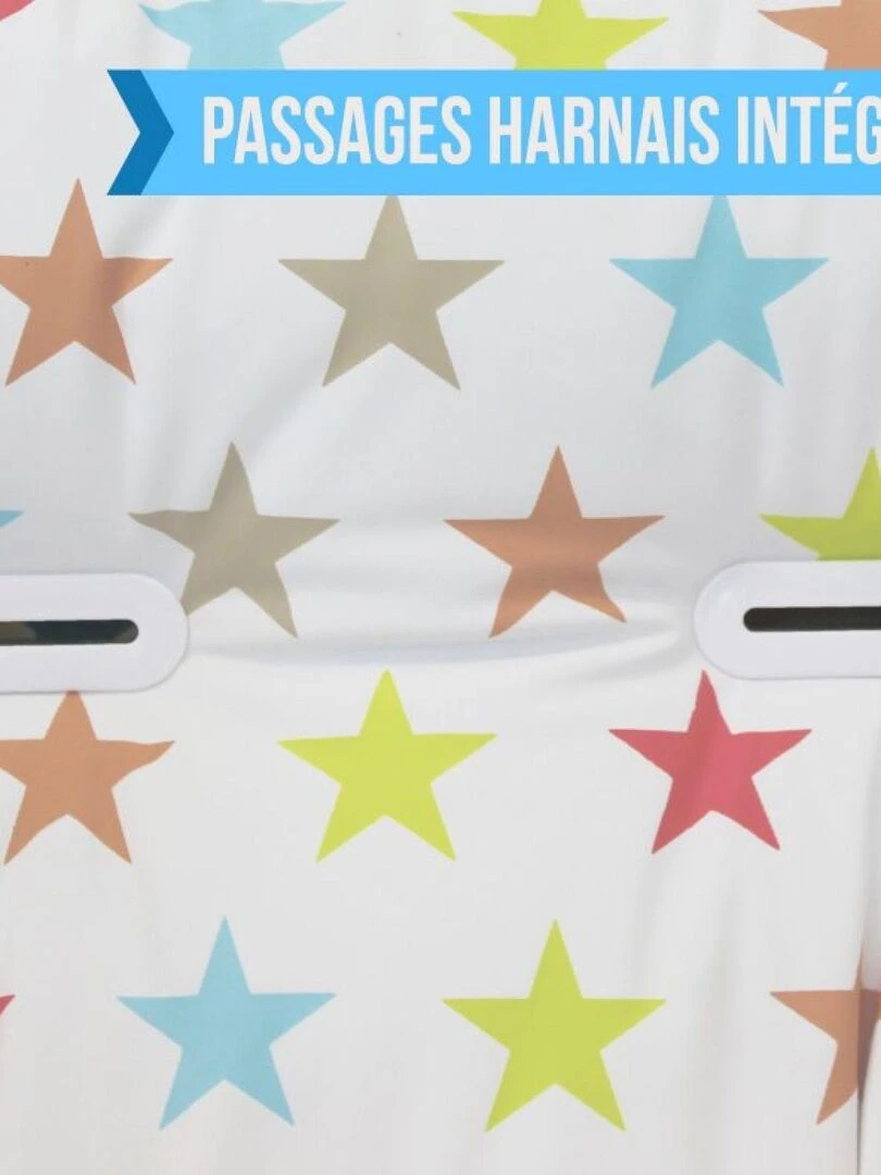 Housse d'assise pour chaise haute bébé enfant gamme Ptit Monsieur Bébé Multicolore