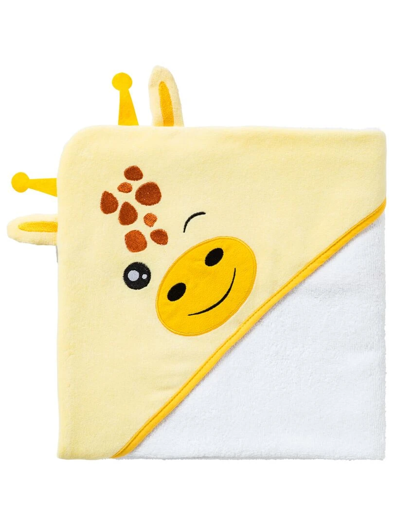 Cape de bain ludique 75x75 cm Girafe Jaune