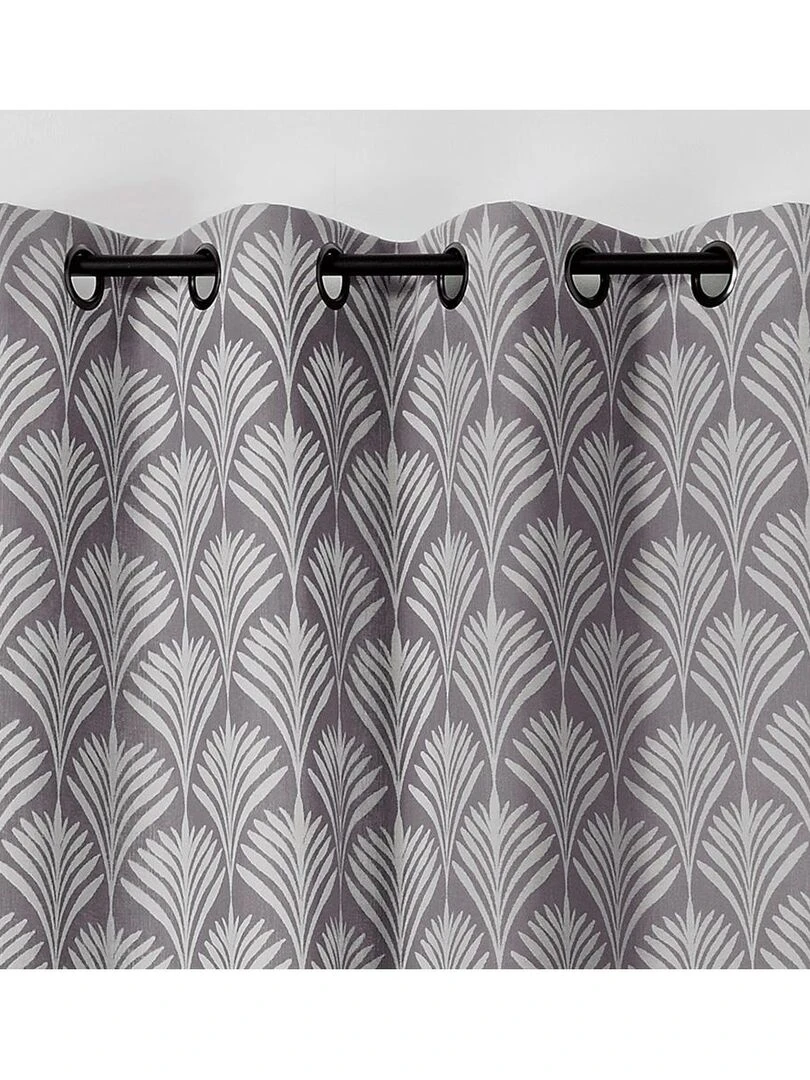 Rideau esprit art nouveau   Gris clair