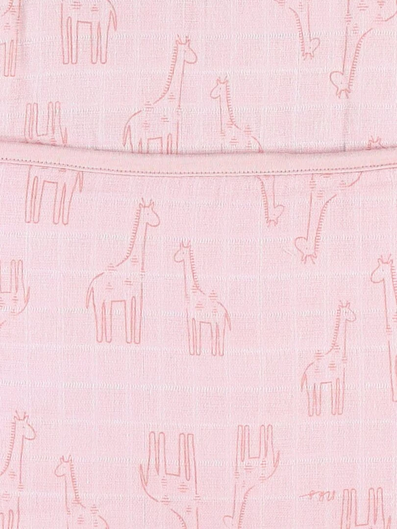 Poche de rangement en mousseline BIO Rose