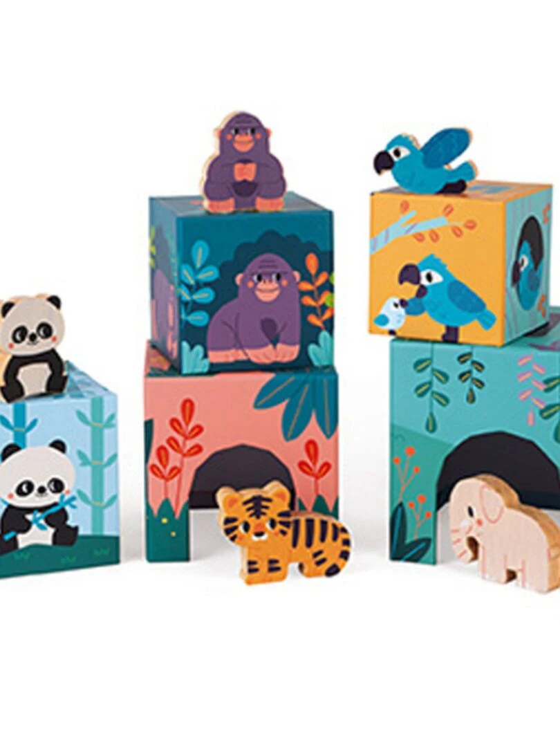 Cubes À Empiler Avec Figurines Animaux Wwf (5 Cubes) N/A