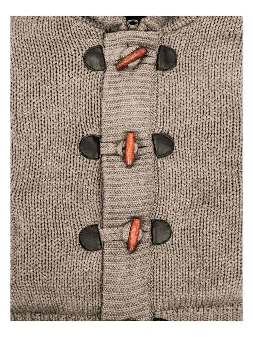 GILET CAPUCHE LOTO BOY   Gris clair