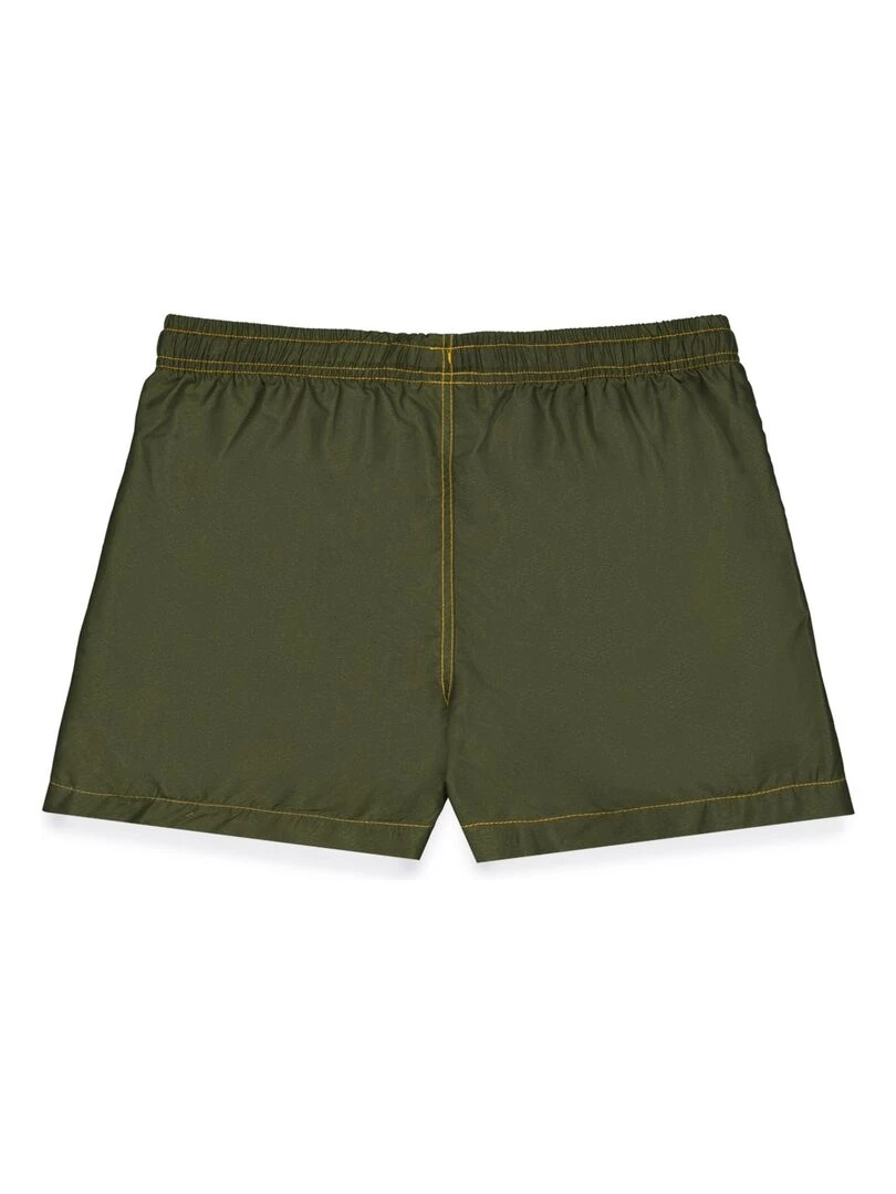 Boardshort court garçon avec ceinture demi élastiquée Freegun Vert