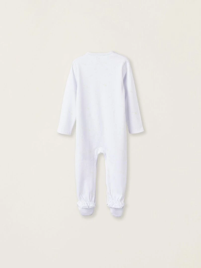 Grenouillère en Coton pour Bébé 'Twinkle' manches longues UNDER THE STARS Blanc