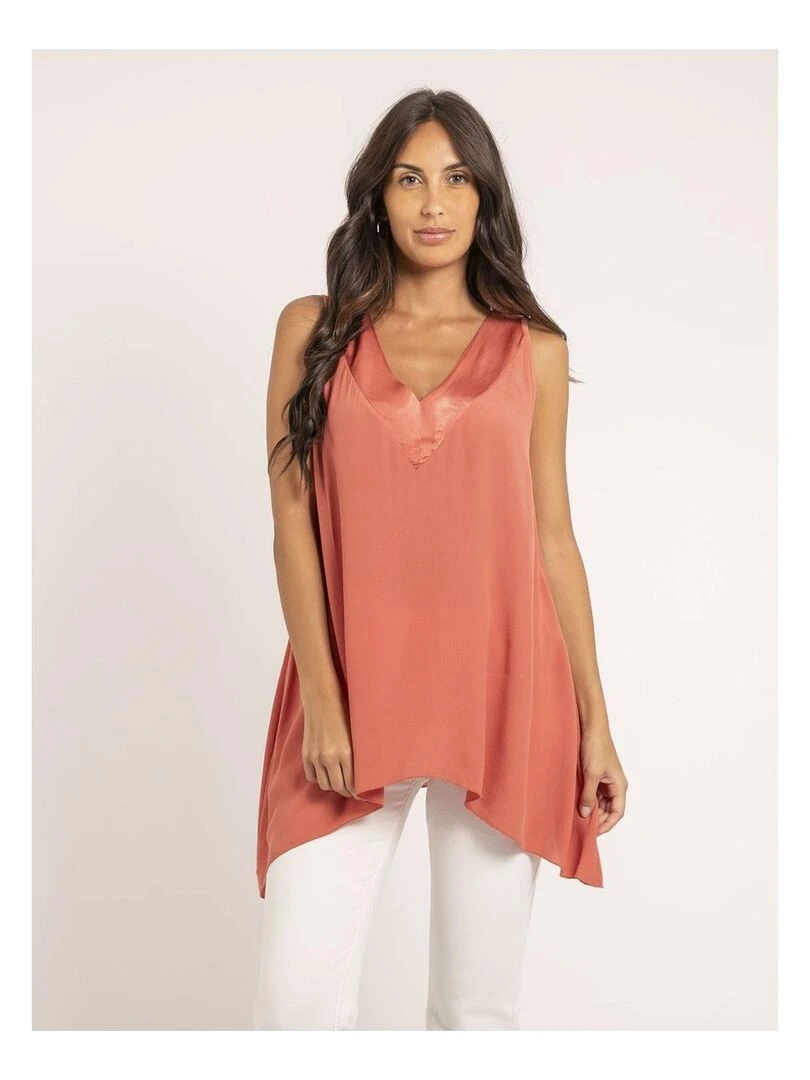 Top sans manches FORELA Orange corail