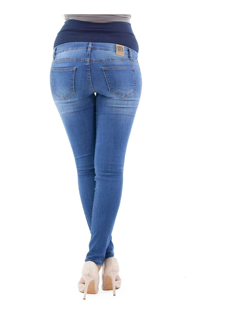Jean de grossesse slim fit délavé avec stretch Blue clair Bleu clair