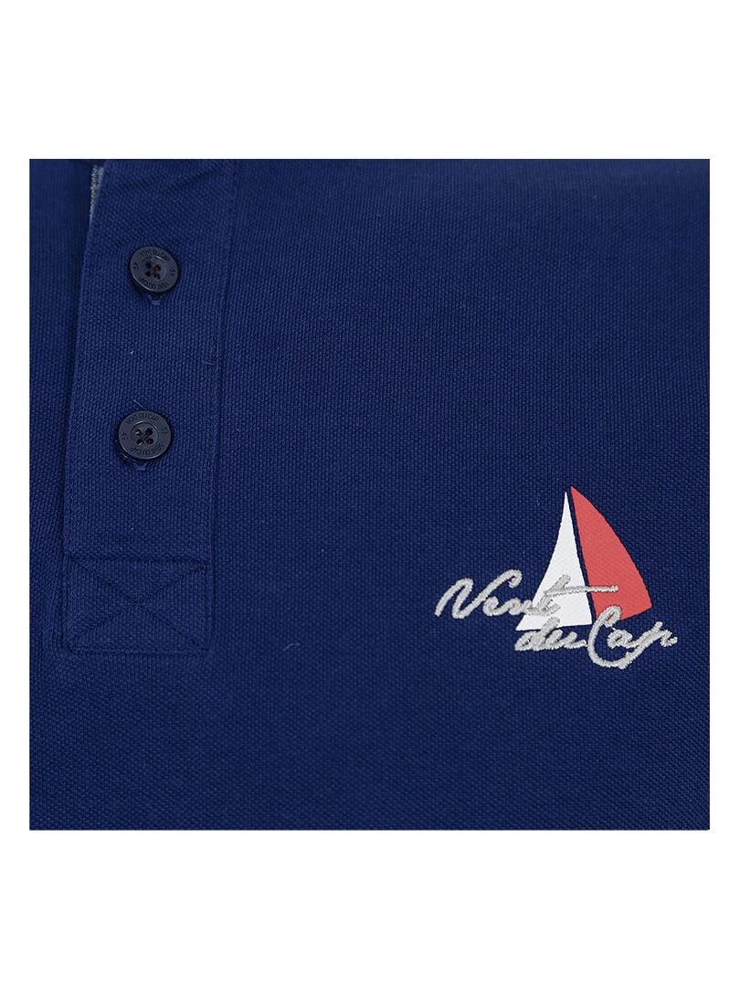 Polo manches courtes homme CANAVERAL   VENT DU CAP   Bleu marine
