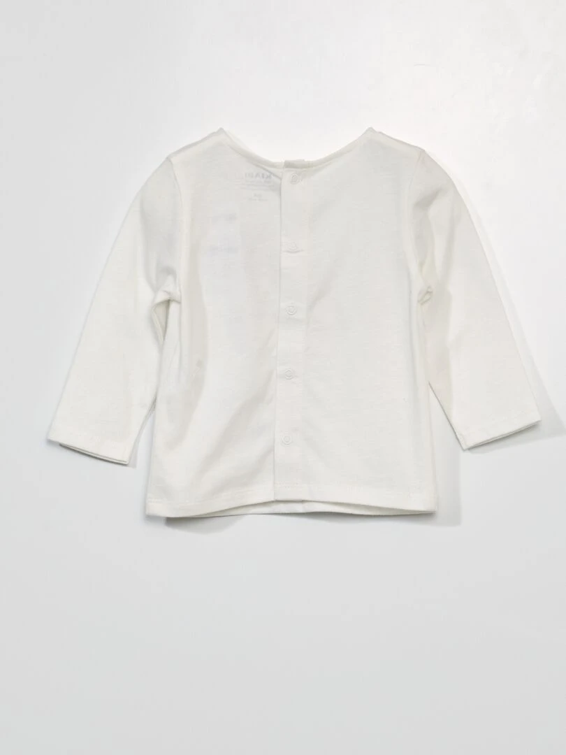 Tee shirt de Noël avec père Noël   Blanc