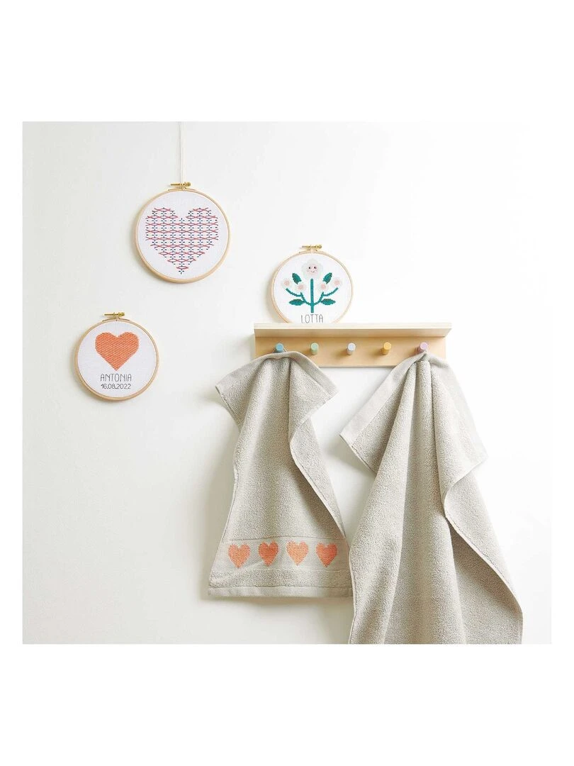 Kit de broderie Sashiko Coeur   N/A