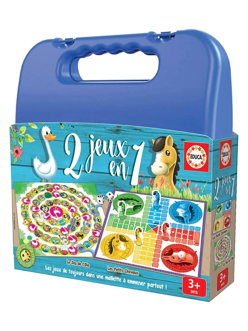 Mallette 2 Jeux en 1 : Petits chevaux et jeu de l'oie N/A