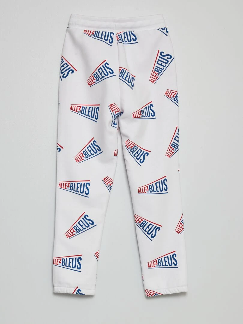 Pantalon de jogging en molleton   Allez Les Bleus   Blanc