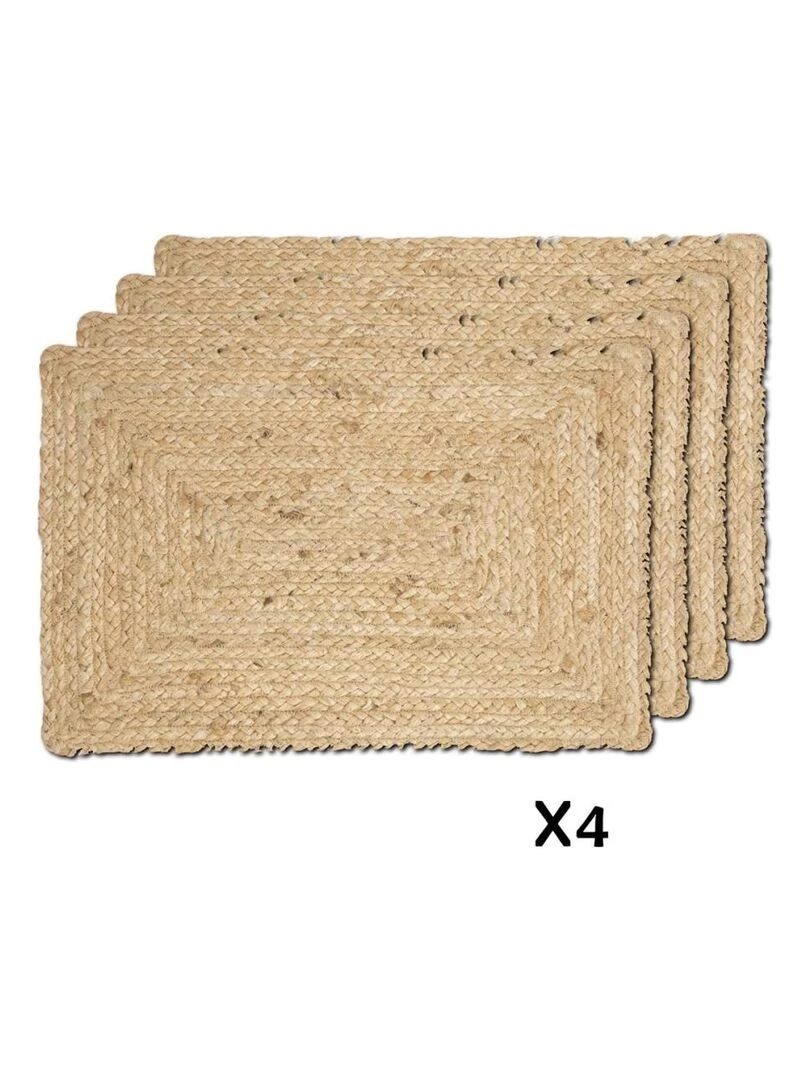 Set de table en jute X4   Beige