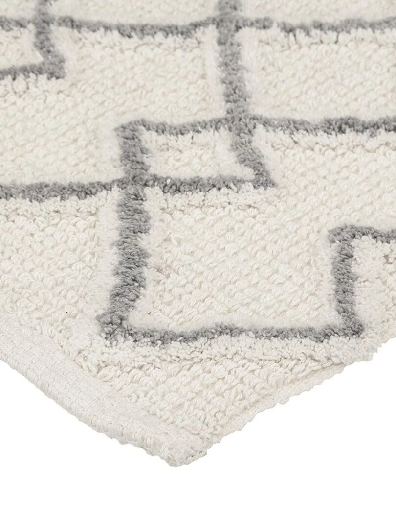 Tapis de salle de bain 50x120 Ethnique gris coton Gris