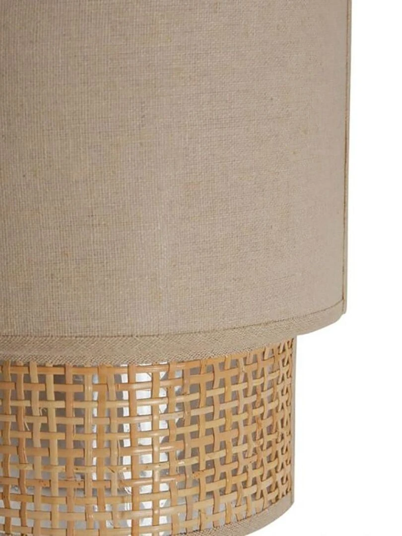 Applique incurvée rotin tissu beige Beige