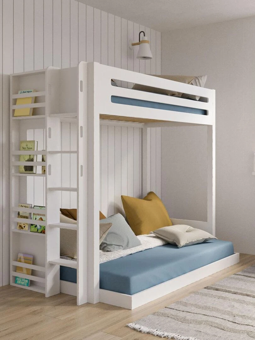 Lit superposé 3 places Montessori Isa   AKITEN RETAIL   Marron