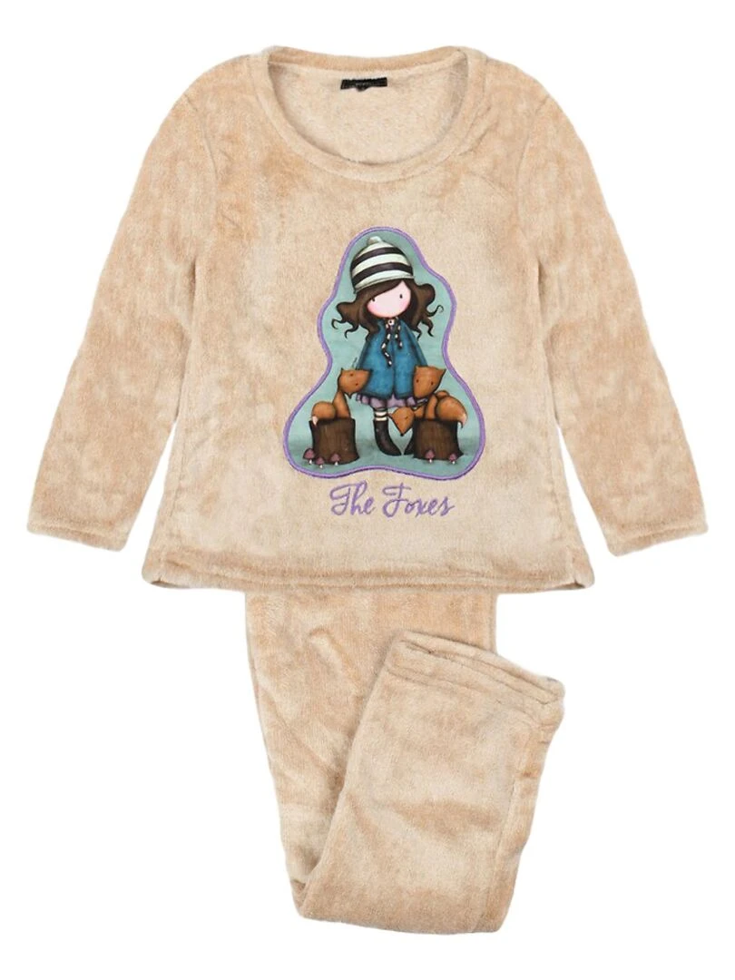 Pyjama manches longues pantalon Corel The Foxes marron Marron