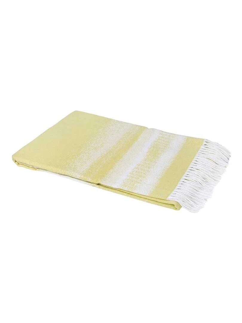 Plaid impression jet d'encre Jaune