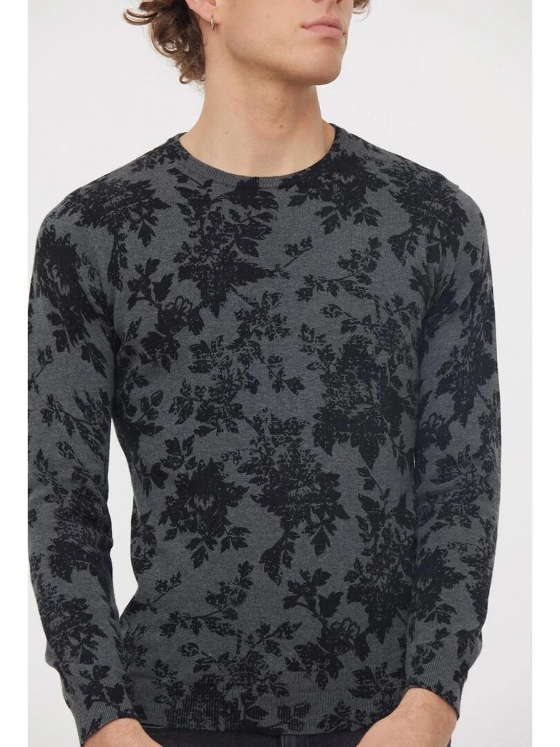 Lee Cooper   Pull manches longues coton regular CORUS   gris anthracite