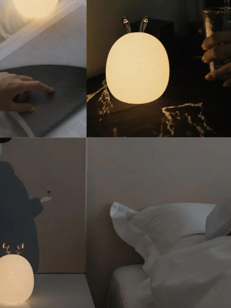 CERF Lampe à poser design rechargeable cerf Beige clair