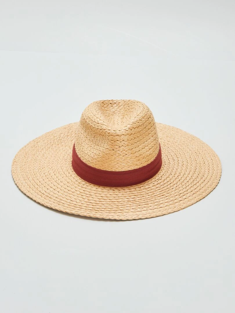 Chapeau de paille Brique