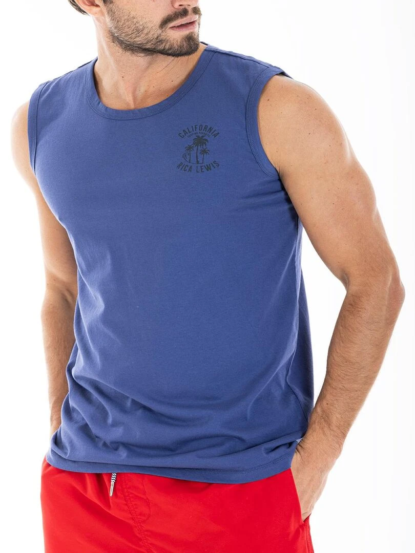 Débardeur look surfwear CRUZ 'Rica Lewis' Bleu