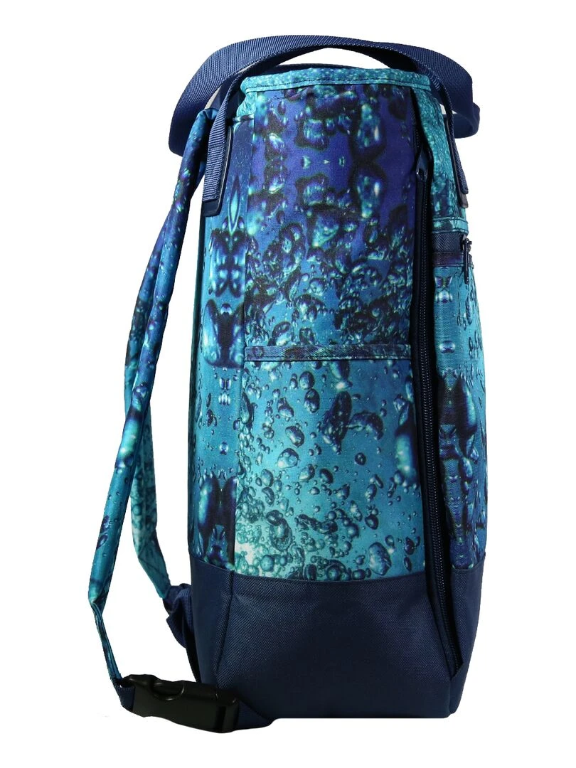 BAGTROTTER Sac 3 en 1 : sac à dos  sac shopping et yoga Offshore Bleu Bulles   Bleu