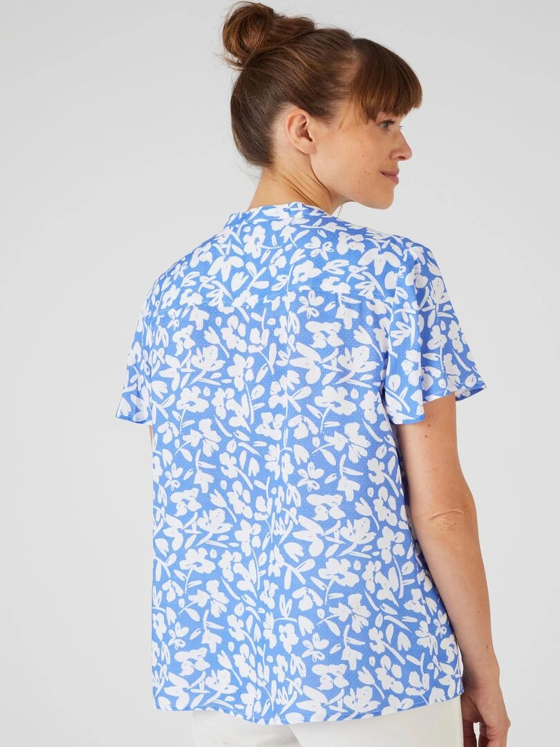 Chemisier à smocks Climatyl   Damart   Bleu clair