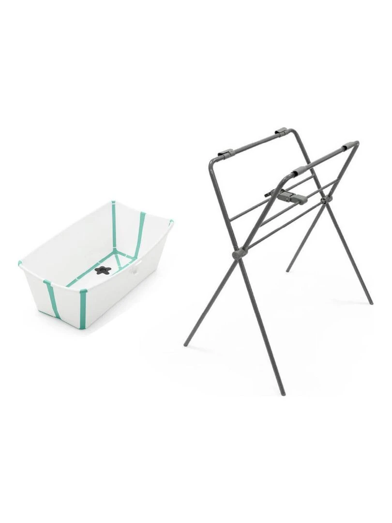 Flexi bath baignoire avec son support Blanc aqua Blanc