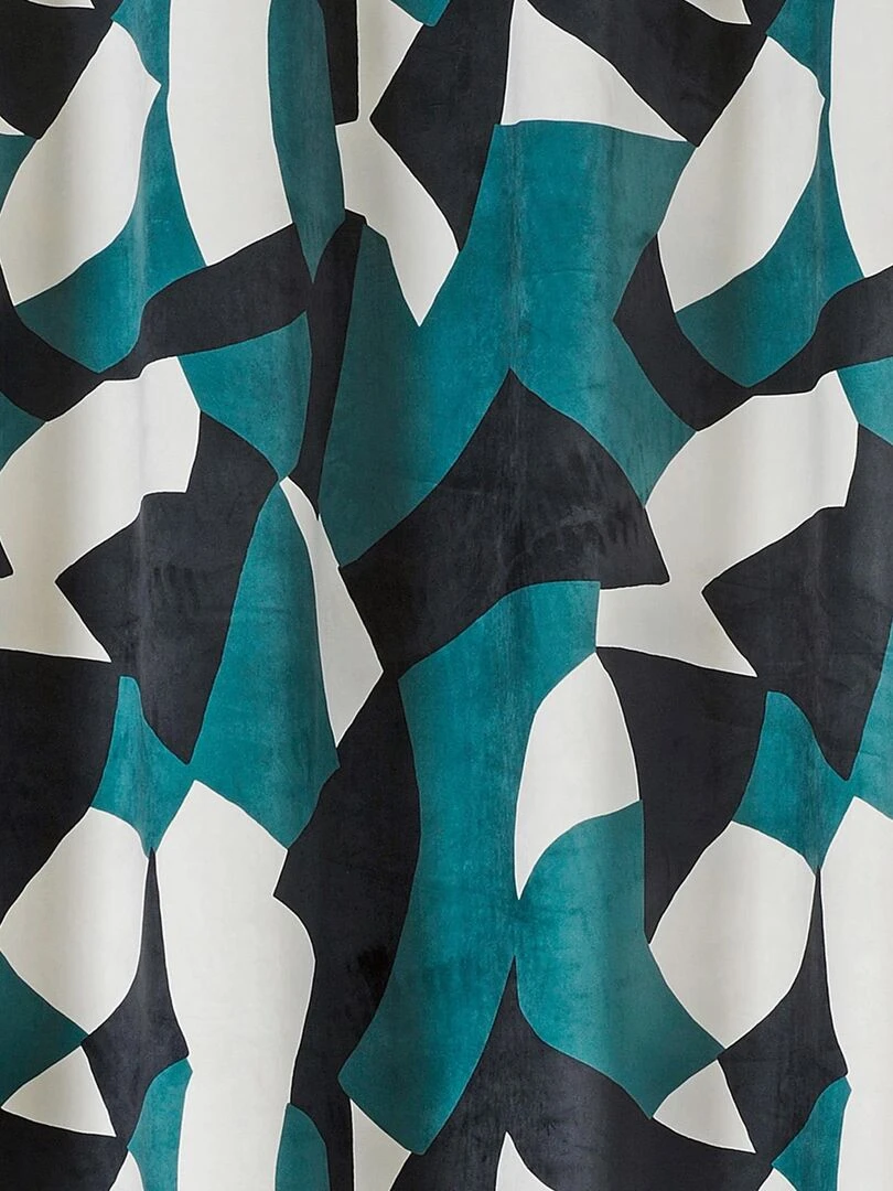 Rideau d'ameublement Camo   Bleu pétrole